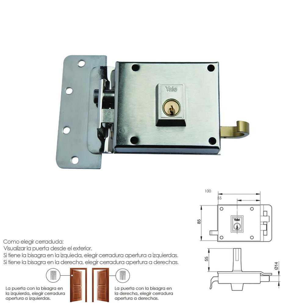 distribuidor cerradura yale 6 10 hn izquierda Mayorista Ferretería