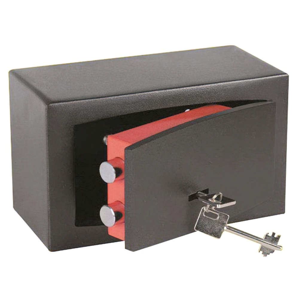 ▷🥇 distribuidor caja fuerte sobreponer con llave 22x13x11cm