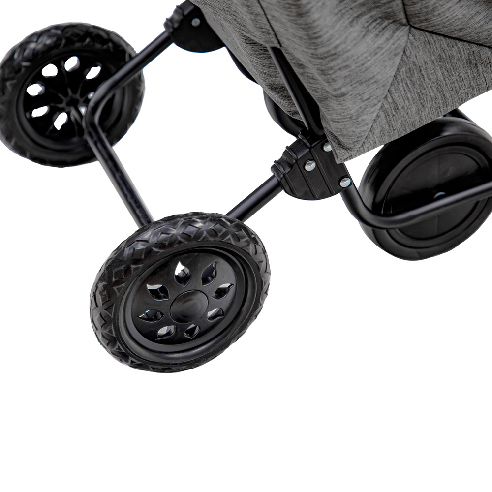  Totally Addict sh1483 - Carro de la compra (6 ruedas, plástico,  15.7 x 14.4 x 38.0 in, 50 L), color negro : Productos de Oficina