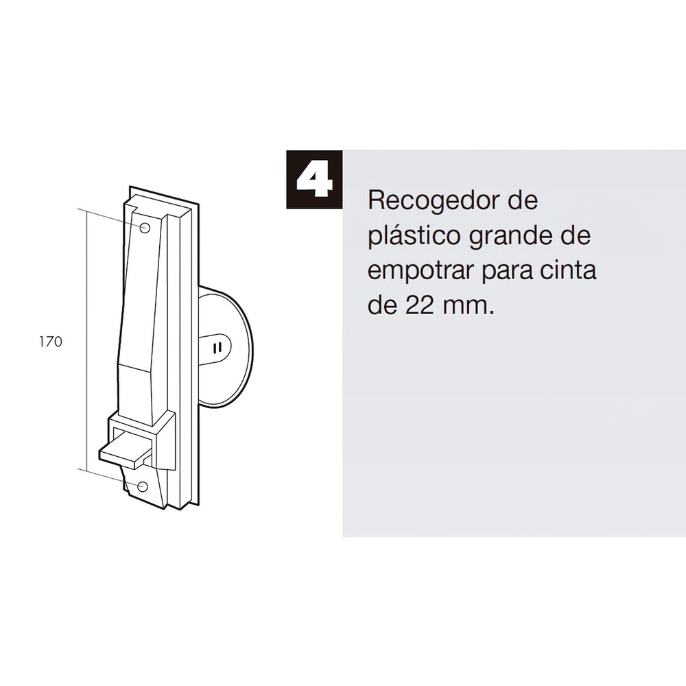 recogedor persiana placa plastico 20x6cm - Ferreteria El Rastrillo