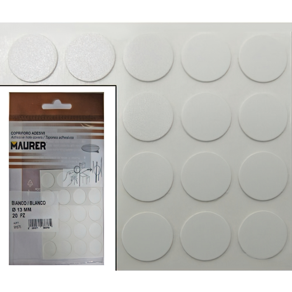 ▷🥇 distribuidor tapatornillos adhesivos blanco (blister 20 unidades)