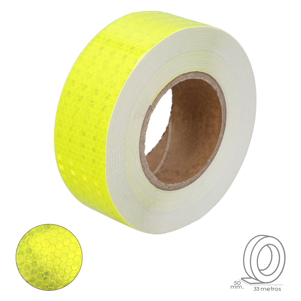 ▷🥇 distribuidor cinta adhesiva reflectante amarilla 50 mm x 33 metros uso  doméstico
