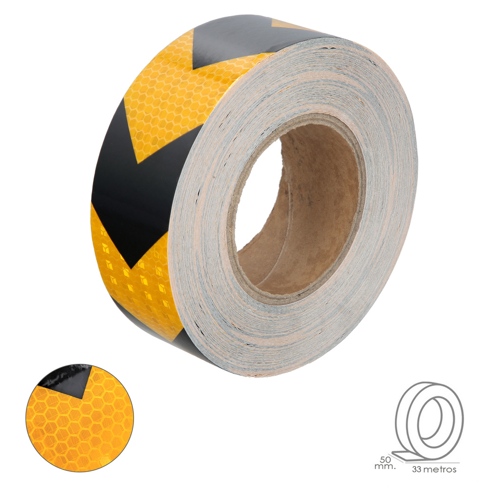 ▷🥇 distribuidor cinta adhesiva reflectante amarilla 50 mm x 33 metros uso  doméstico