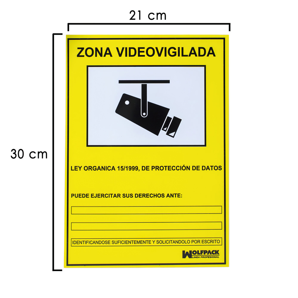 ▷🥇 distribuidor cartel zona videovigilada 30x21 cm