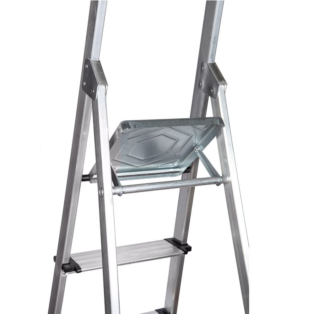 Escalera doméstica plegable de aluminio mixta peldaños de 12cm -4 Peldaños  + plataforma